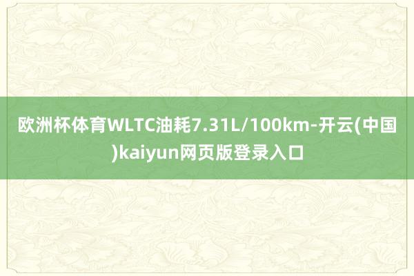 欧洲杯体育WLTC油耗7.31L/100km-开云(中国)kaiyun网页版登录入口
