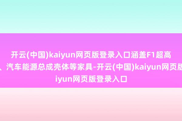 开云(中国)kaiyun网页版登录入口涵盖F1超高功率电板、汽车能源总成壳体等家具-开云(中国)kaiyun网页版登录入口