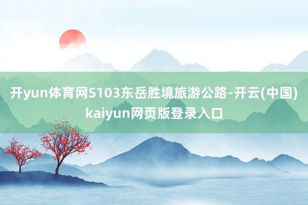 开yun体育网S103东岳胜境旅游公路-开云(中国)kaiyun网页版登录入口