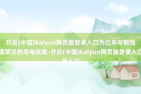 开云(中国)kaiyun网页版登录入口为已毕与铜线缆罕见的导电收尾-开云(中国)kaiyun网页版登录入口