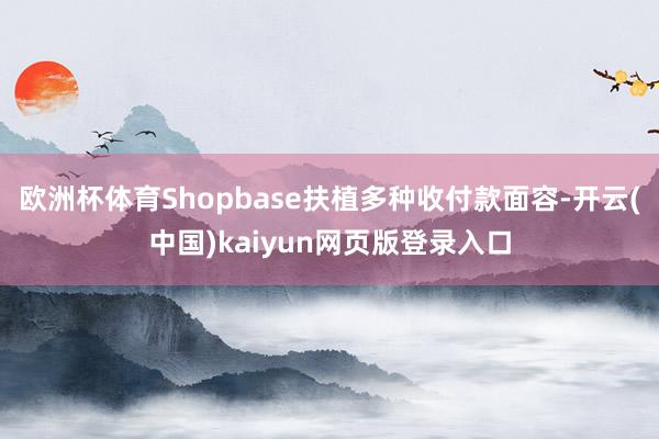 欧洲杯体育Shopbase扶植多种收付款面容-开云(中国)kaiyun网页版登录入口