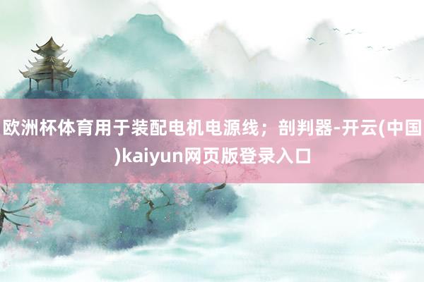 欧洲杯体育用于装配电机电源线；剖判器-开云(中国)kaiyun网页版登录入口
