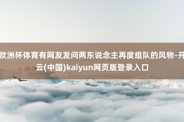 欧洲杯体育有网友发问两东说念主再度组队的风物-开云(中国)kaiyun网页版登录入口