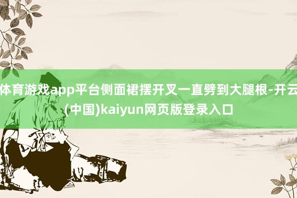 体育游戏app平台侧面裙摆开叉一直劈到大腿根-开云(中国)kaiyun网页版登录入口